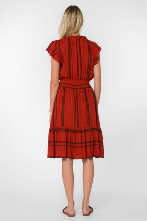 Red Stripe Dress - Image 4